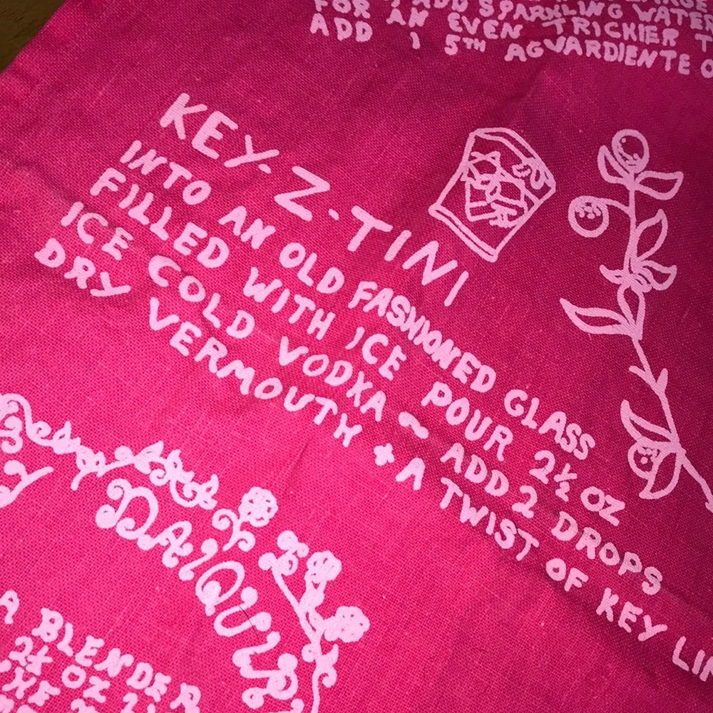 Mojito Printed Hot Pink Kitchen Towel‎